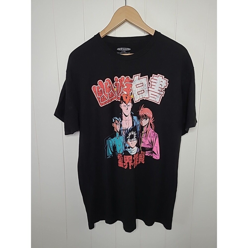 YuYu Hakusho Anime Manga T-shirt Tee Black Size XL Short Sleeve